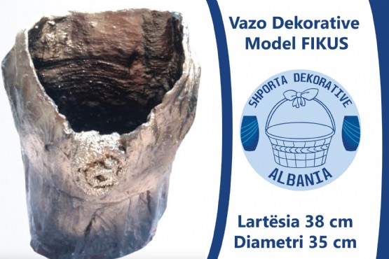 Vazo Dekorative Model Fikus, Leze Dekor, Vazo Dekorative per shtepi, Vazo lulesh dekorative, Dekorime artistike, punime artizanat, Vazo per lule, Vazo moderne, Vazo Dekorative Albania, handicraft, Artworks 